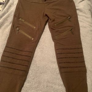 New Nomads Hemp Wear Rapture Slate Brown Leggings, Size Small
